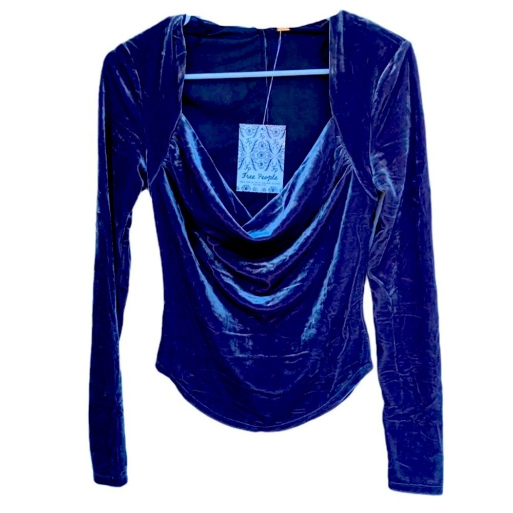 Beautiful free people top -velvet material size XS